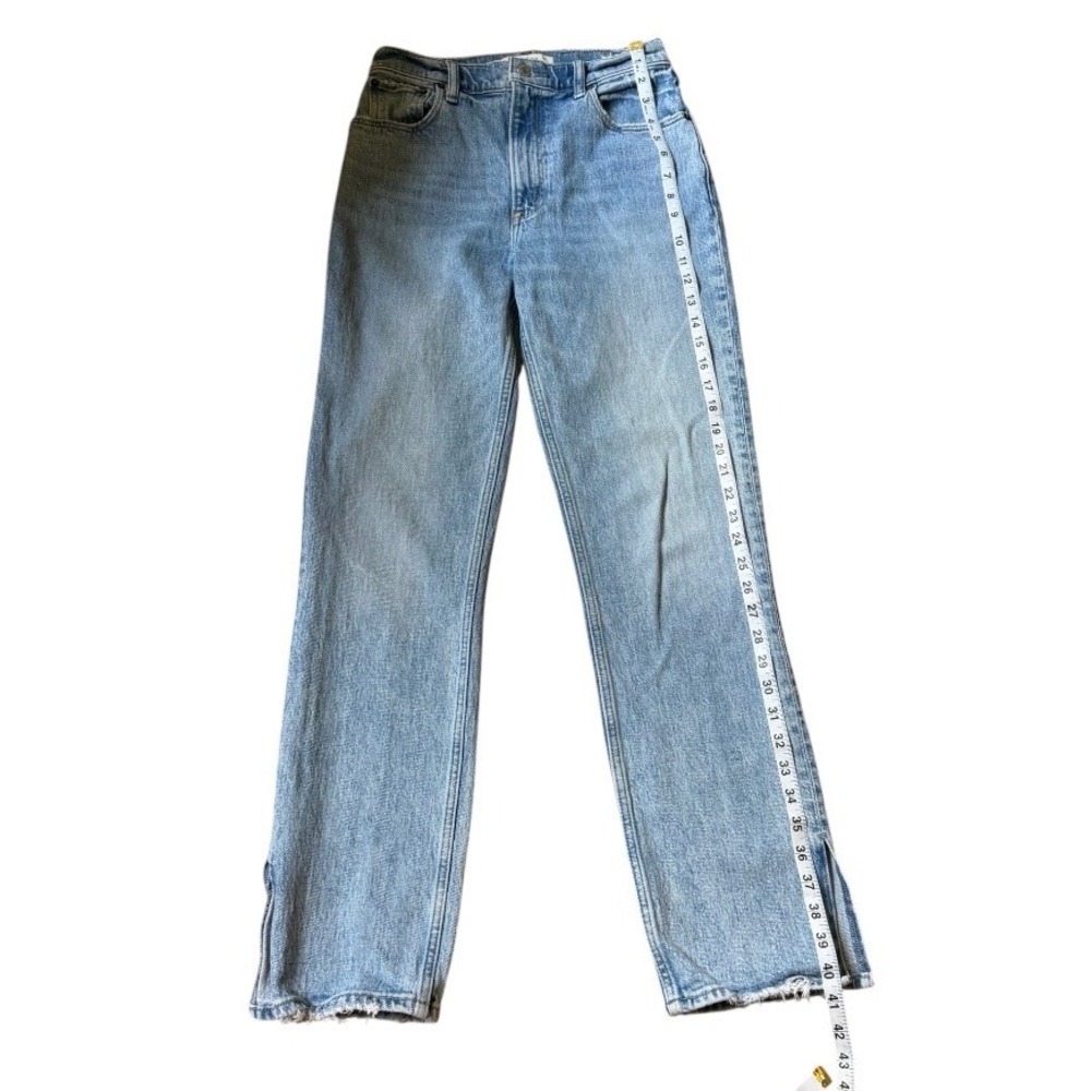 Abercrombie‎ & Fitch The 90s Straight Ultra High Rise Jeans  Side Slit 27 4R - Picture 3 of 5